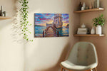 Twilight at the Castle Tower - Landmark Wall Art, Travel Canvas Print, Famous Places Art