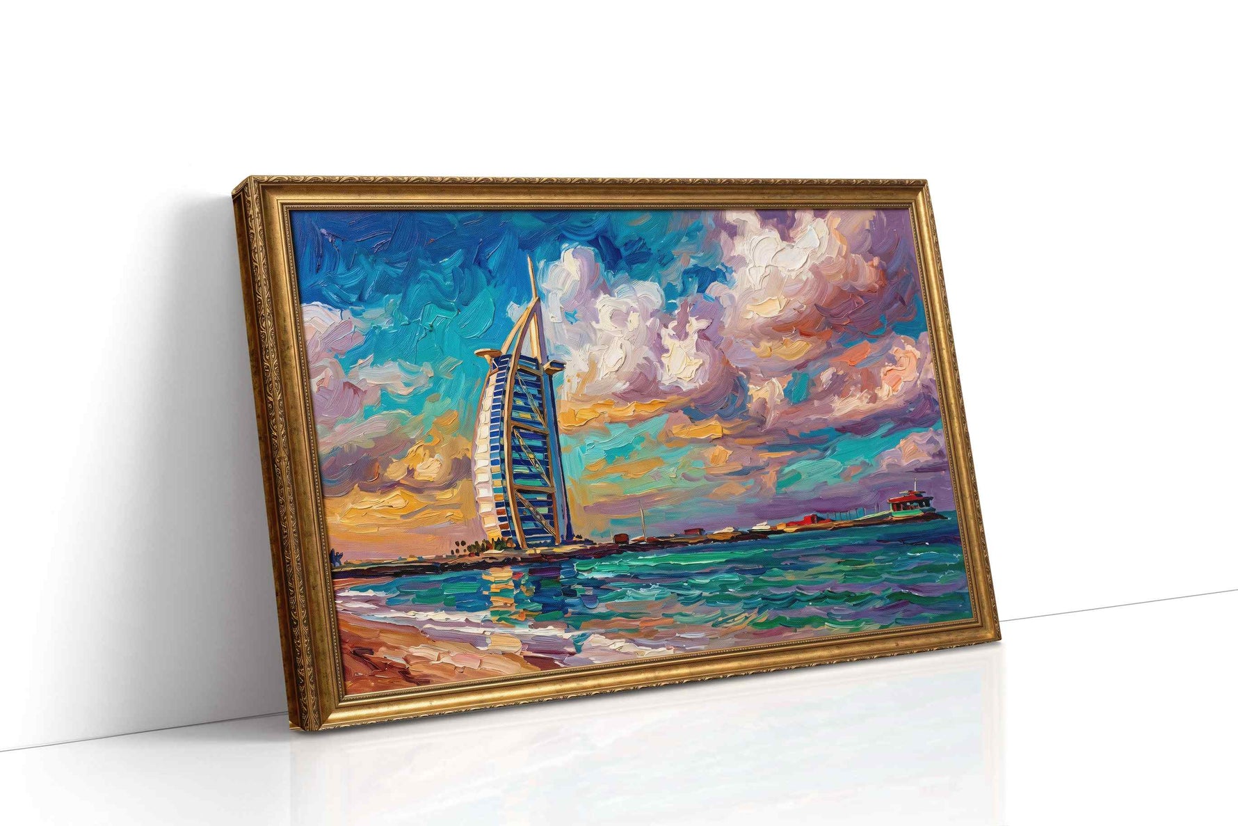 Vibrant Shores of Modern Majesty landmarks canvas print gallery-wrapped landscape canvas studio shot