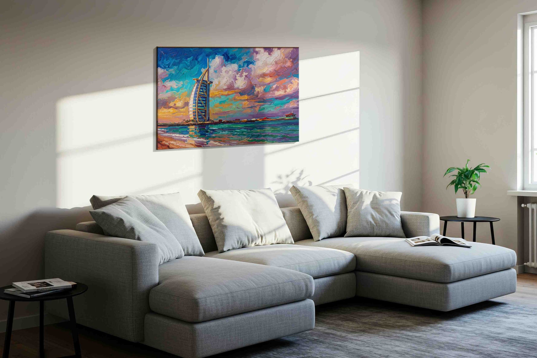 Vibrant Shores of Modern Majesty landmarks canvas print, gallery-wrapped, ready to hang — view 2