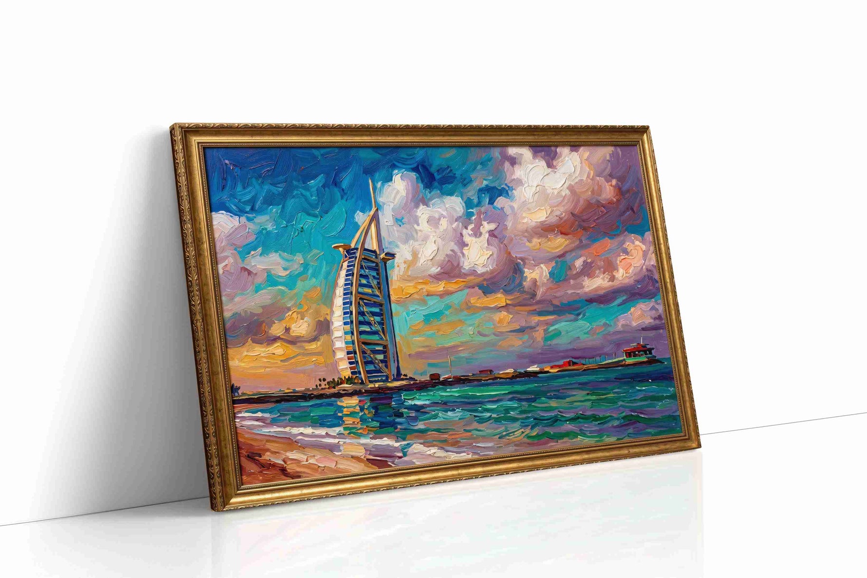 Vibrant Shores of Modern Majesty landmarks canvas print, gallery-wrapped, ready to hang