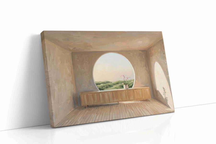 Ethereal Horizon Room minimalist canvas print, gallery-wrapped, ready to hang