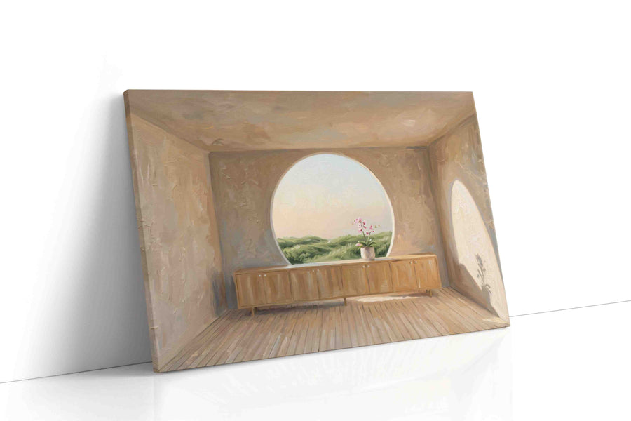 Ethereal Horizon Room minimalist canvas print gallery-wrapped landscape canvas studio shot