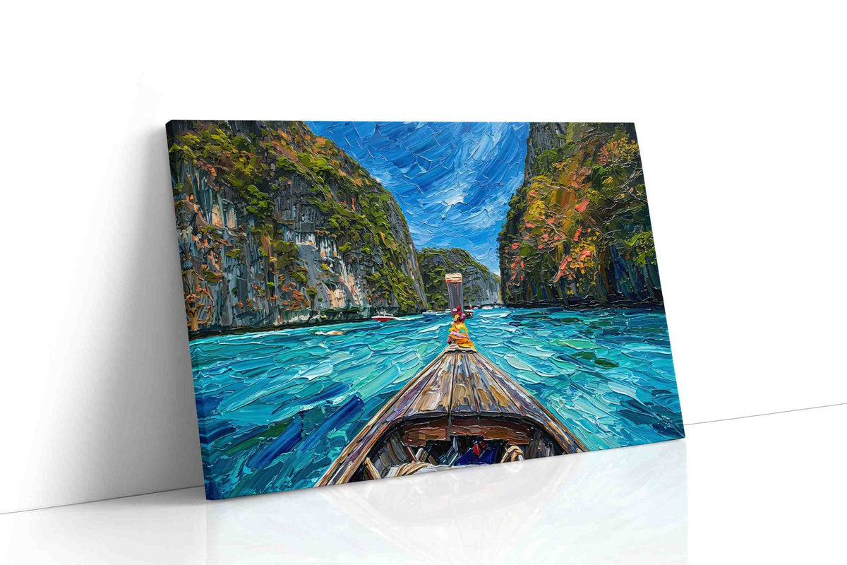 Journey Through Tranquil Waters beach canvas print, gallery-wrapped, ready to hang