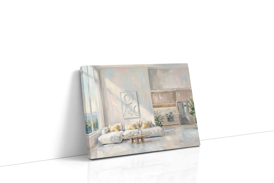 Serene Morning Light minimalist canvas print, gallery-wrapped, ready to hang