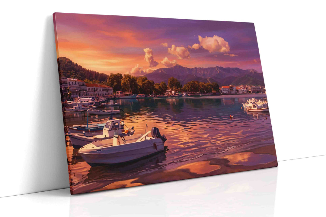 Twilight Harbor Serenity - Beach, Beach Wall Art, Coastal Canvas Print, Tropical Decor