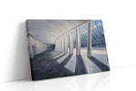 Curved Perspectives in Light minimalist canvas print gallery-wrapped landscape canvas studio shot
