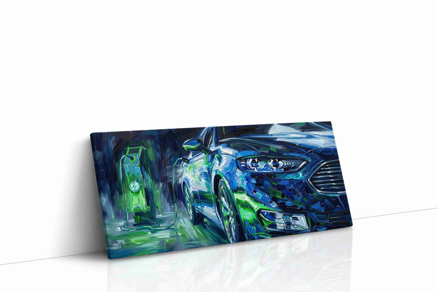 Electric Dreamscape automobile canvas print, gallery-wrapped, ready to hang
