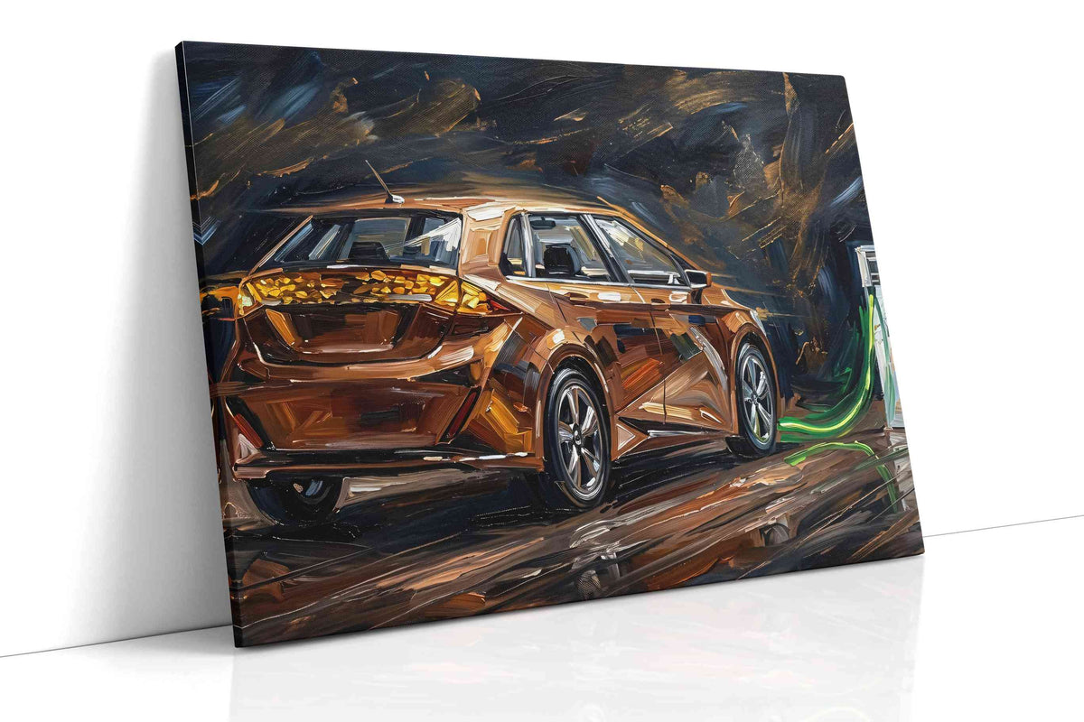 Electrified Dreams automobile canvas print, gallery-wrapped, ready to hang