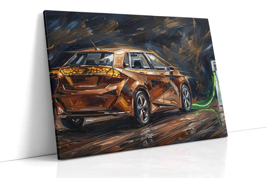 Electrified Dreams automobile canvas print, gallery-wrapped, ready to hang