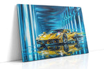 Golden Velocity in Neon Dreams - Canvas Wall Art