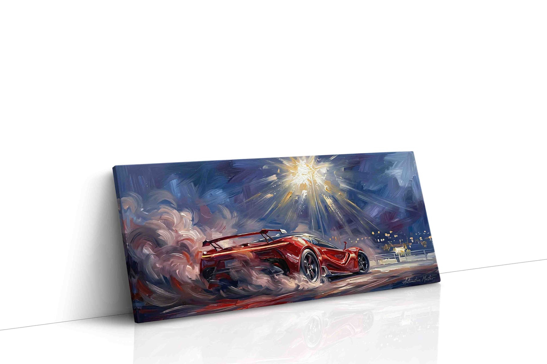 Ignition of Speed automobile canvas print gallery-wrapped landscape canvas studio shot