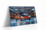 Luminescent Velocity automobile canvas print gallery-wrapped landscape canvas studio shot