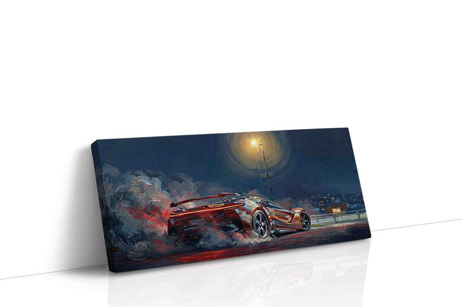 Night Speed Symphony automobile canvas print gallery-wrapped landscape canvas studio shot