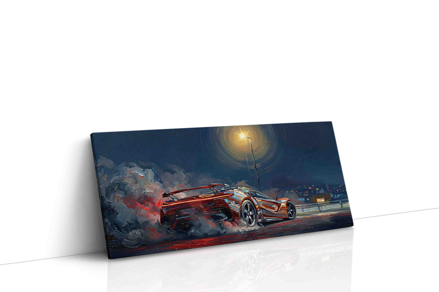 Night Speed Symphony automobile canvas print, gallery-wrapped, ready to hang