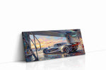 Sunset Speed Symphony automobile canvas print, gallery-wrapped, ready to hang