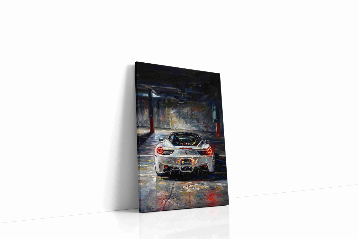 Twilight Speedscape automobile canvas print, gallery-wrapped, ready to hang