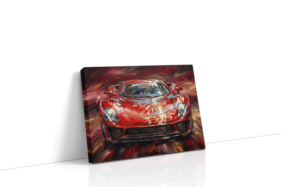 Velocity Flames automobile canvas print, gallery-wrapped, ready to hang