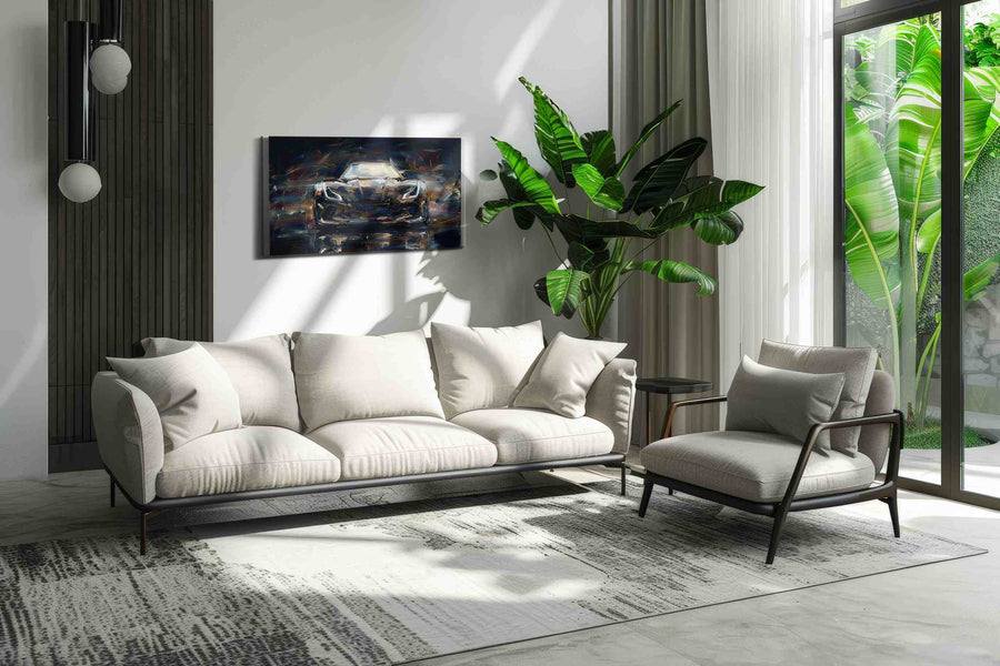 Velocity Symphony automobile canvas print, on wall, lifestyle preview