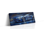 Velocity in Blue automobile canvas print gallery-wrapped landscape canvas studio shot