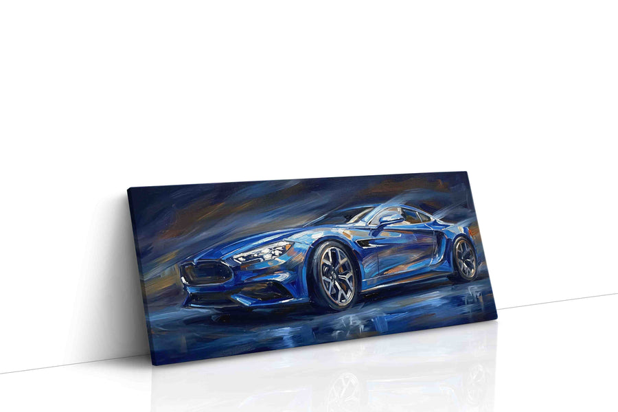 Velocity in Blue automobile canvas print, gallery-wrapped, ready to hang