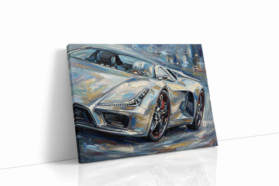Velocity in Brushstrokes automobile canvas print, gallery-wrapped, ready to hang