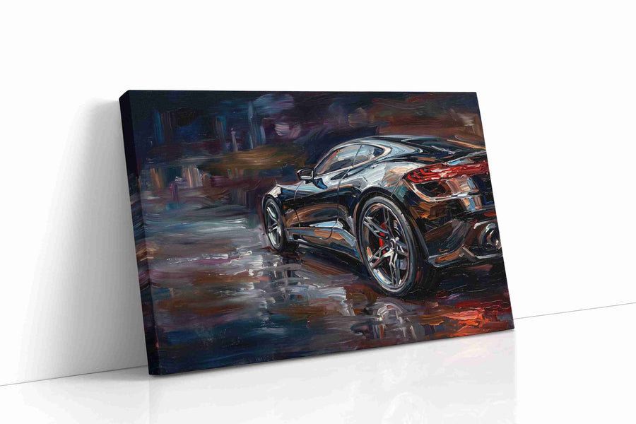 Velocity in Brushstrokes II automobile canvas print, gallery-wrapped, ready to hang