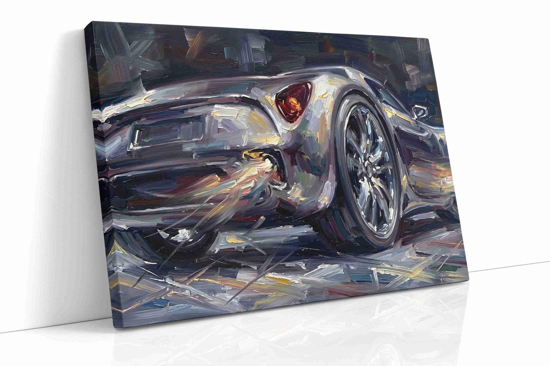 Velocity in Brushstrokes III automobile canvas print, gallery-wrapped, ready to hang