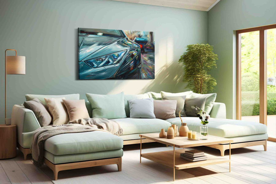 Velocity in Motion II automobile canvas print, hanging on wall