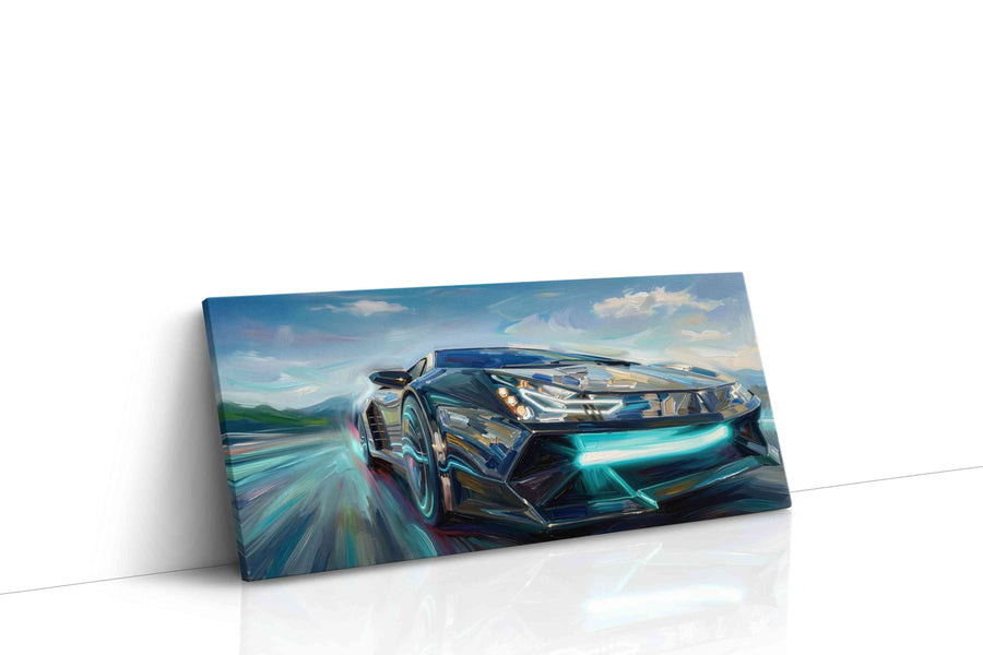 Velocity in Motion III automobile canvas print, gallery-wrapped, ready to hang