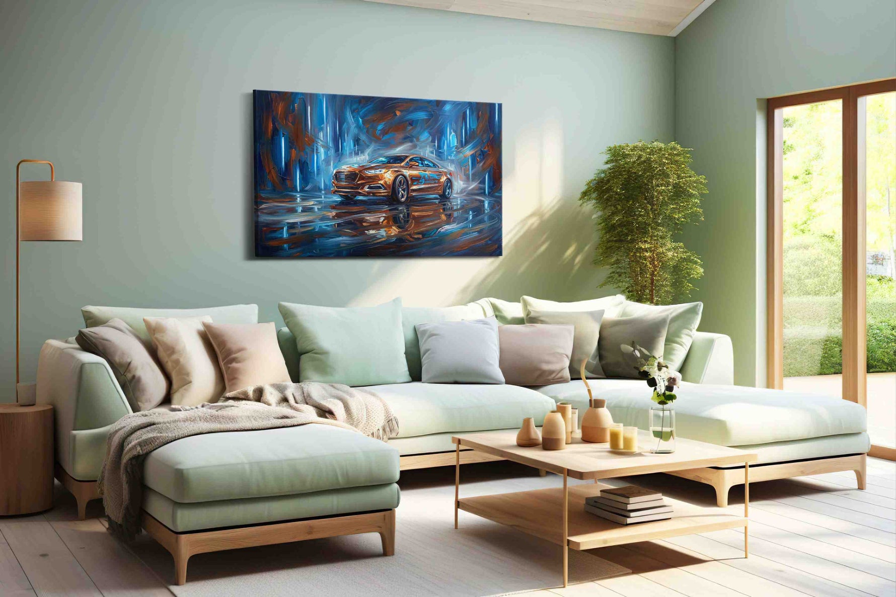 Velocity in Vivid Blue - Canvas Wall Art