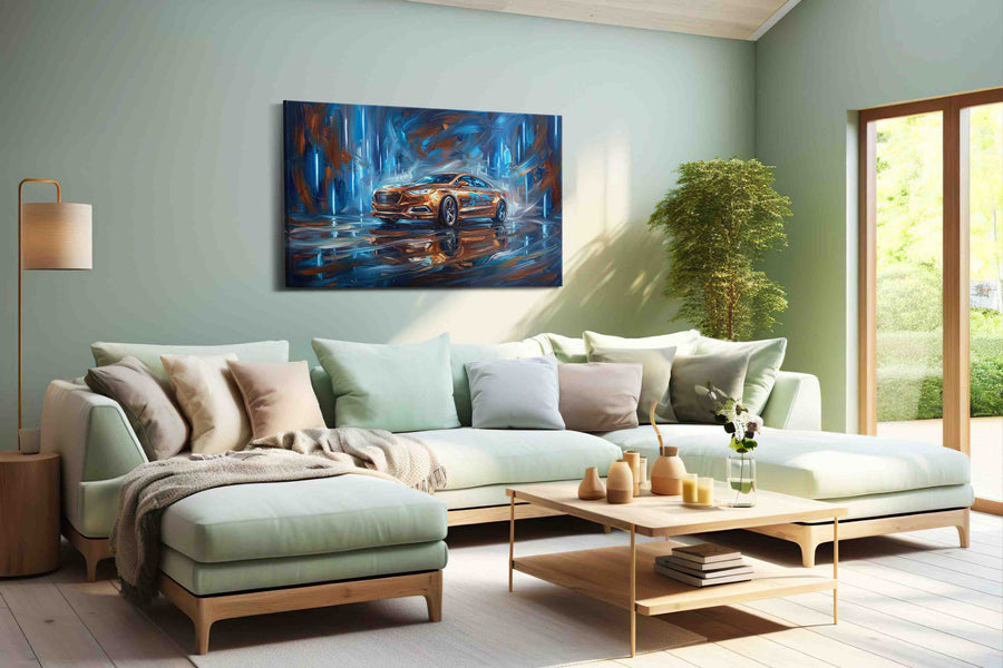 Velocity in Vivid Blue - Canvas Wall Art