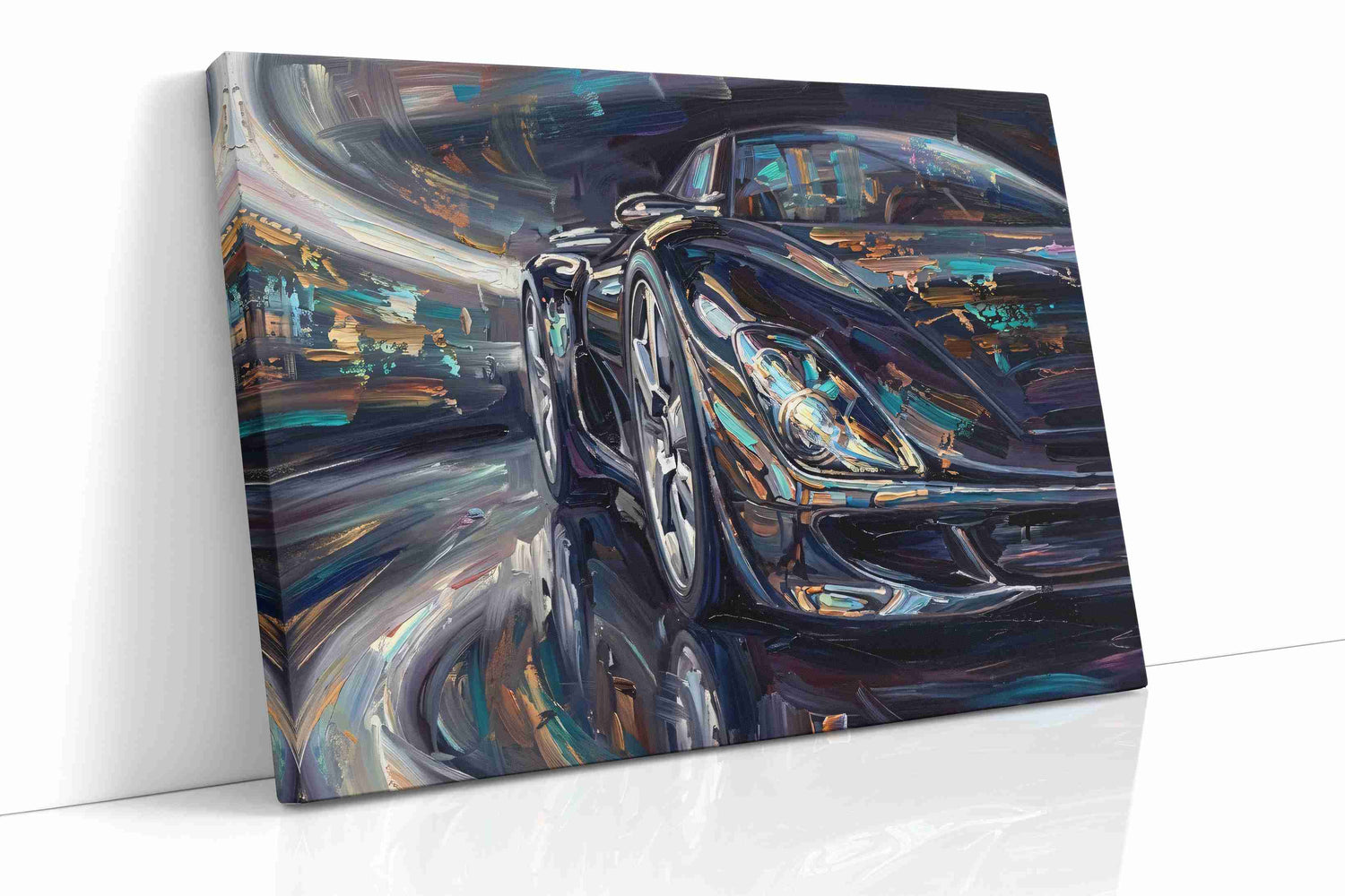 Velocity in Vivid Hues automobile canvas print, gallery-wrapped, ready to hang