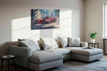 Velocity in Vivid Strokes automobile canvas print, displayed in a living room