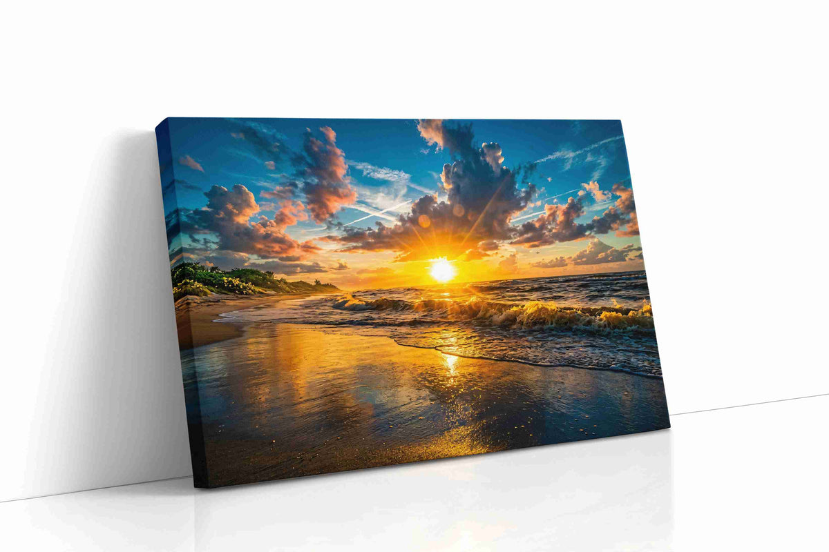 Radiant Horizon Dreamscape summer canvas print, gallery-wrapped, ready to hang