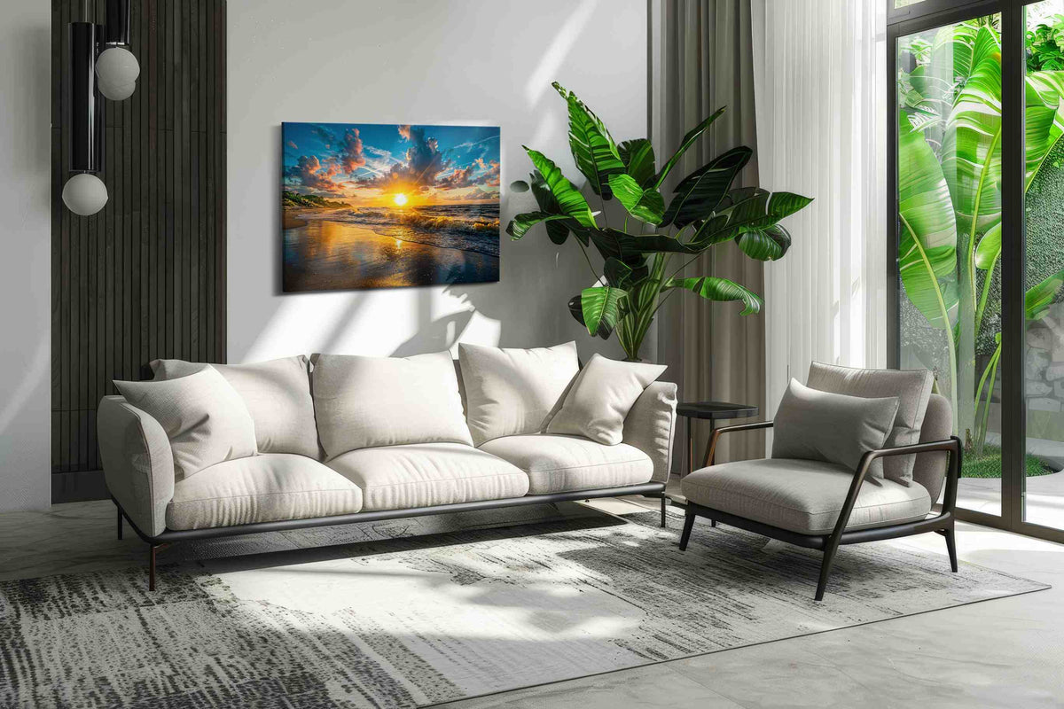 Radiant Horizon Dreamscape summer canvas print, on wall, lifestyle preview