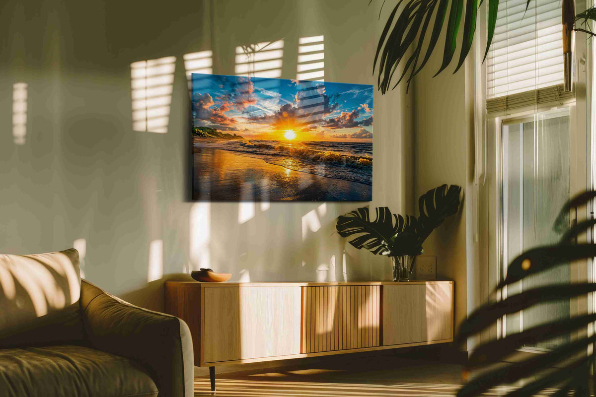 Radiant Horizon Dreamscape summer canvas print, hanging on wall