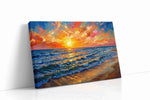 Radiant Waves of Sunset summer canvas print, gallery-wrapped, ready to hang