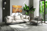 Sunlit Beach Reverie summer canvas print in a modern interior mockup