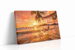 Sunset Serenade Swing summer canvas print, gallery-wrapped, ready to hang