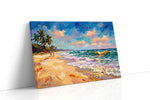 Vibrant Shores at Sunset summer canvas print gallery-wrapped landscape canvas studio shot