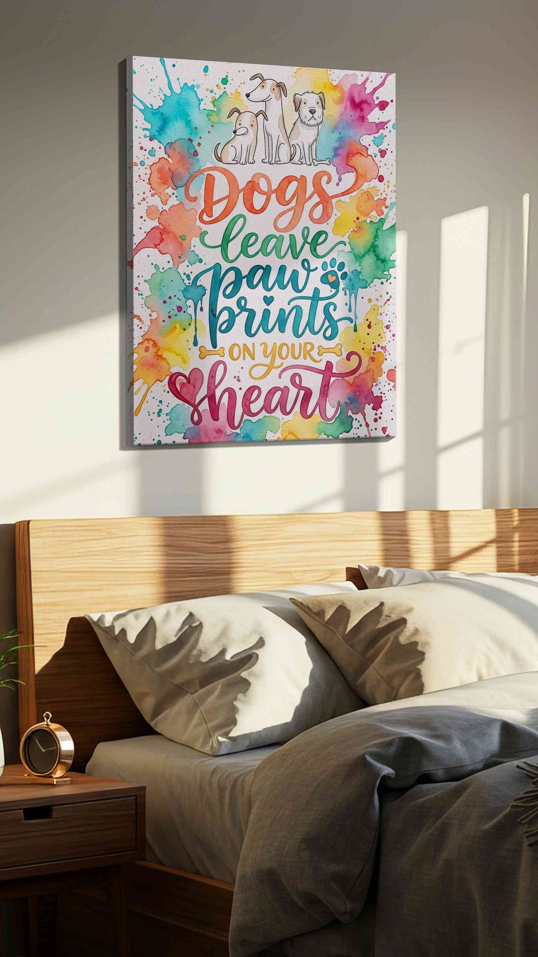 Paw Prints of Love - Motivational, Motivational Wall Art, Inspirational Canvas Print, Office Decor