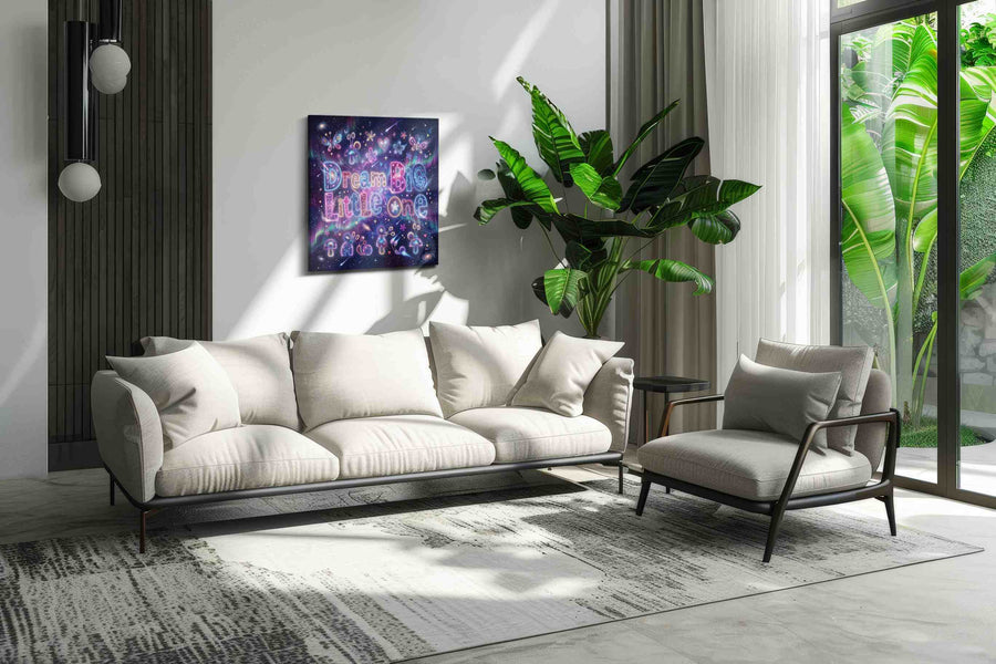 Cosmic Dreams of Wonder motivational canvas print, on wall, lifestyle preview