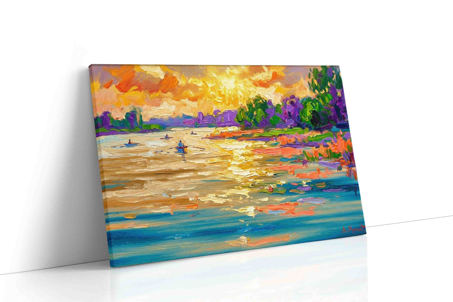 Radiant River Serenade summer canvas print, gallery-wrapped, ready to hang