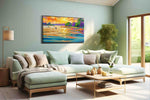 Radiant River Serenade summer canvas print, hanging on wall