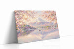 Serenade of Sakura and Snow spring canvas print gallery-wrapped landscape canvas studio shot