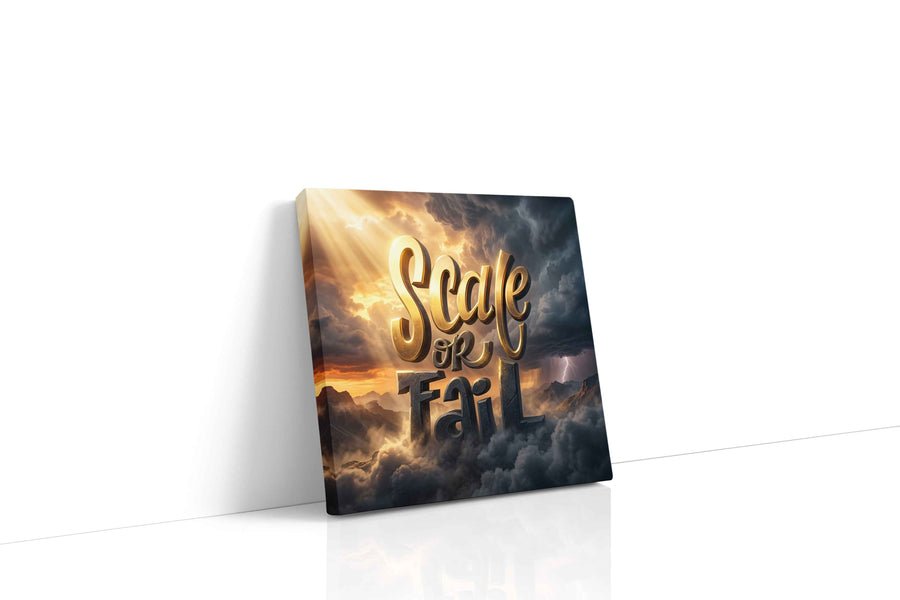 Ascend or Descend motivational canvas print, gallery-wrapped, ready to hang