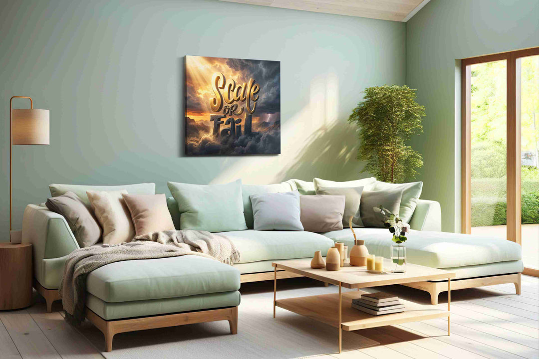 Ascend or Descend - Motivational Wall Art, Inspirational Canvas Print, Office Decor