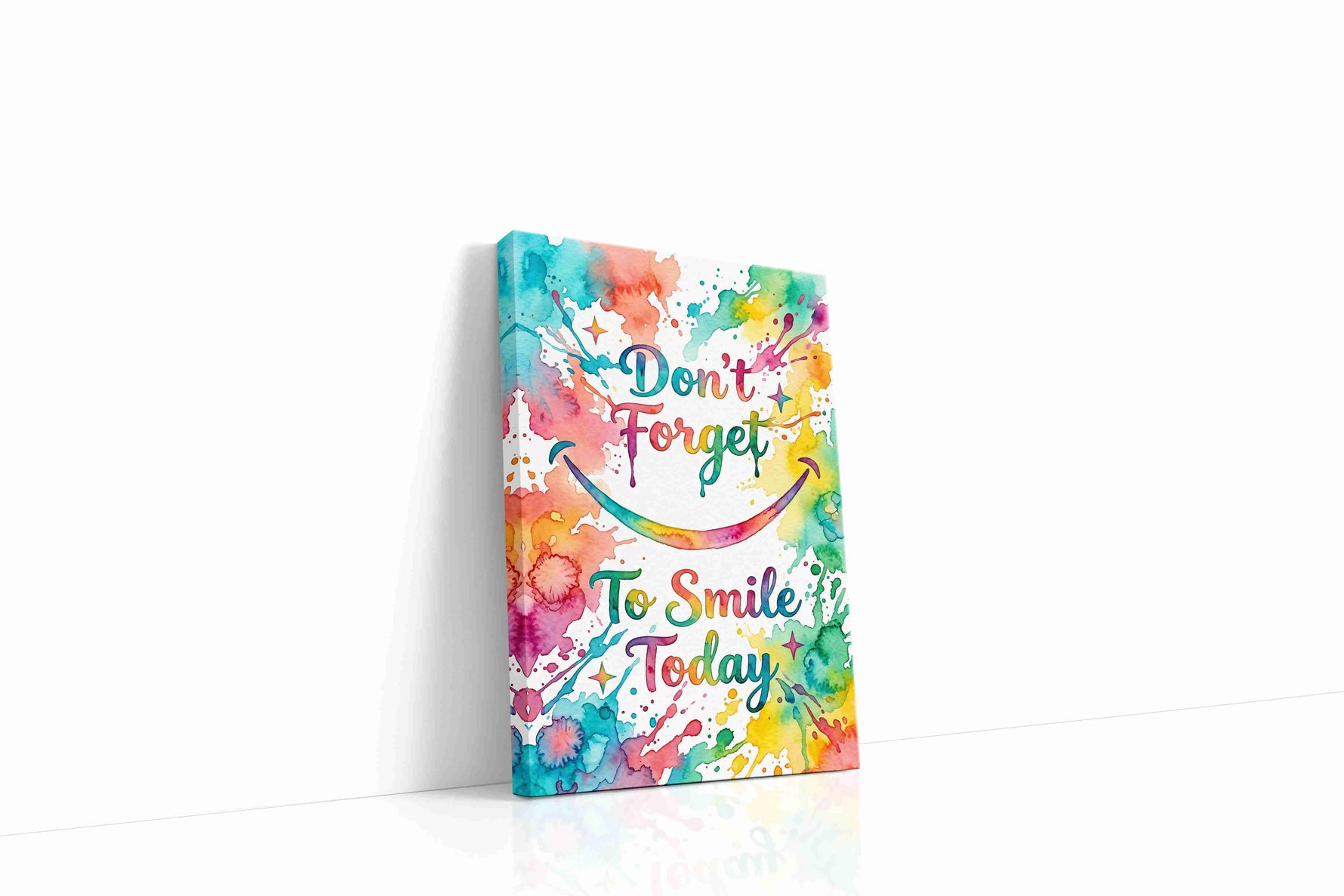 Chromatic Cheer motivational canvas print gallery-wrapped portrait canvas studio shot