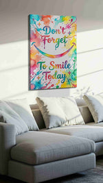 Chromatic Cheer motivational canvas print, displayed in a living room