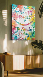 Chromatic Cheer motivational canvas print, on wall, lifestyle preview